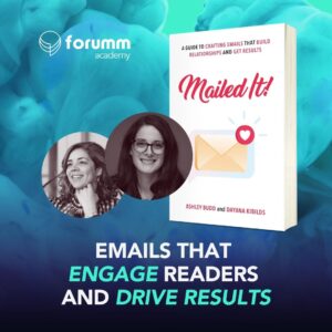 A promo for the webinar "Emails that engage readers and drive results"