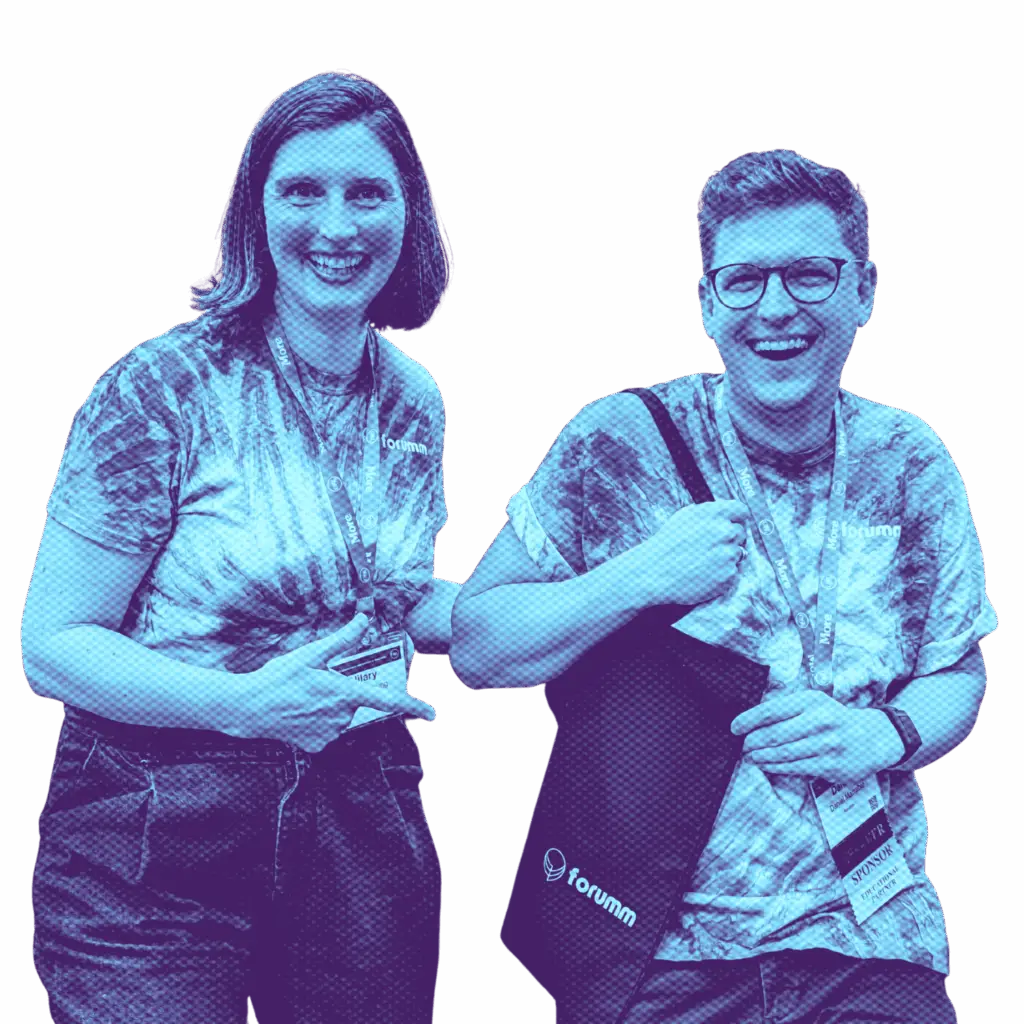 Dan and Hilary smiling at an event